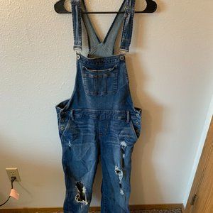 TORRID Overalls Distressed Denim